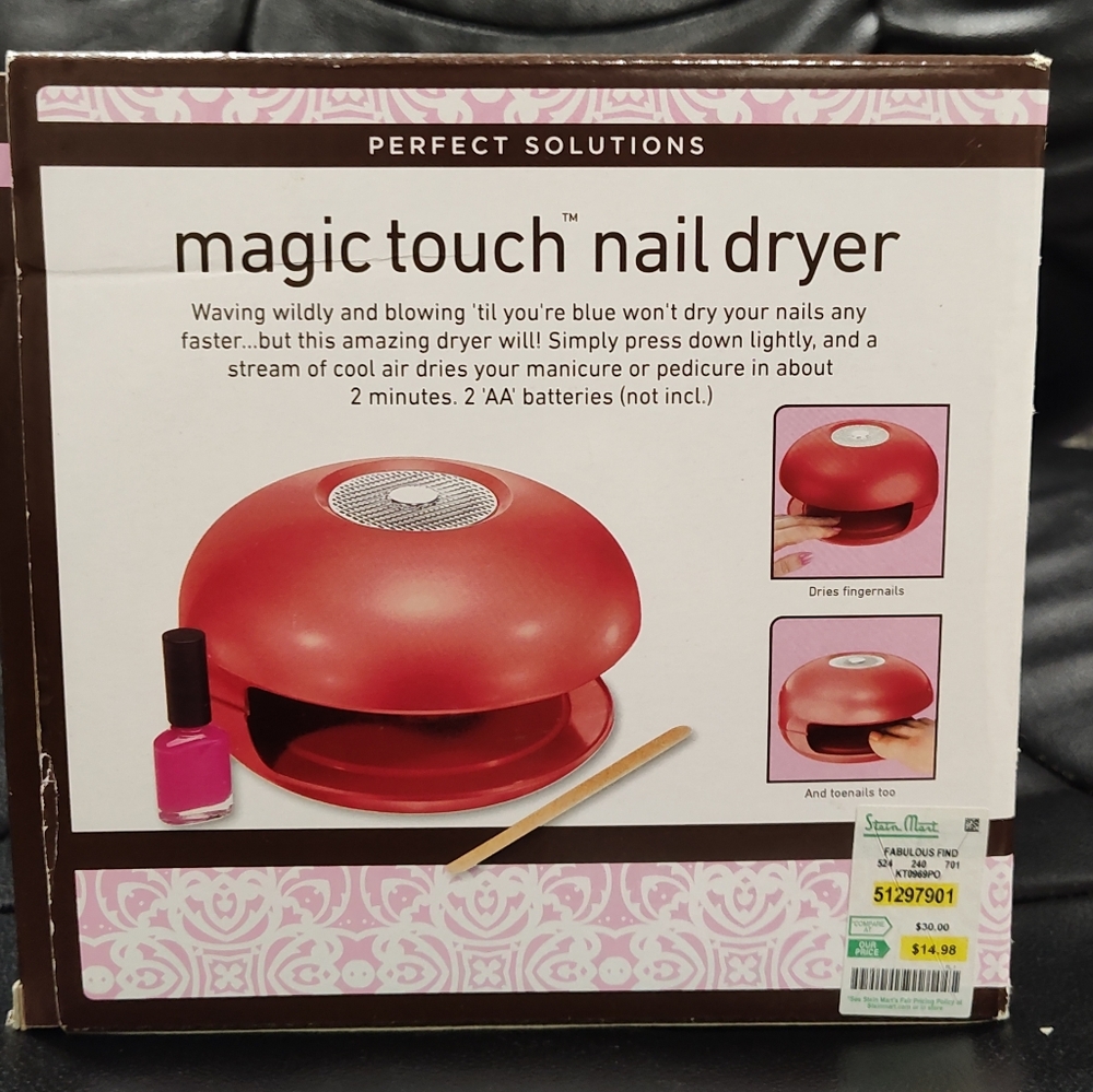 NEW - Perfect Solutions Magic Touch Nail Dryer- Dries Nails In 2 Minutes - Picture 2 of 3